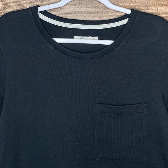UGG Maree T-Shirt Dress Short Sleeve Solid Black Size Medium - Picture 2 of 8